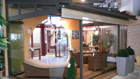 Glashaus in der Ausstellung von Boller in Binzen
