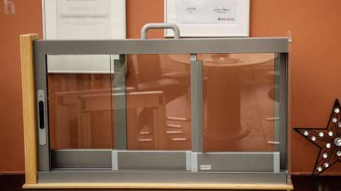 Schiebefenster-Modell inder Ausstellung von Schmich in Edingen-Neckarhausen