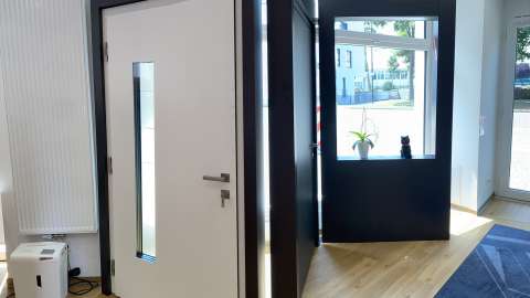 Haustüren in der Ausstellung von Schneiders Bauelemente in Wittlich